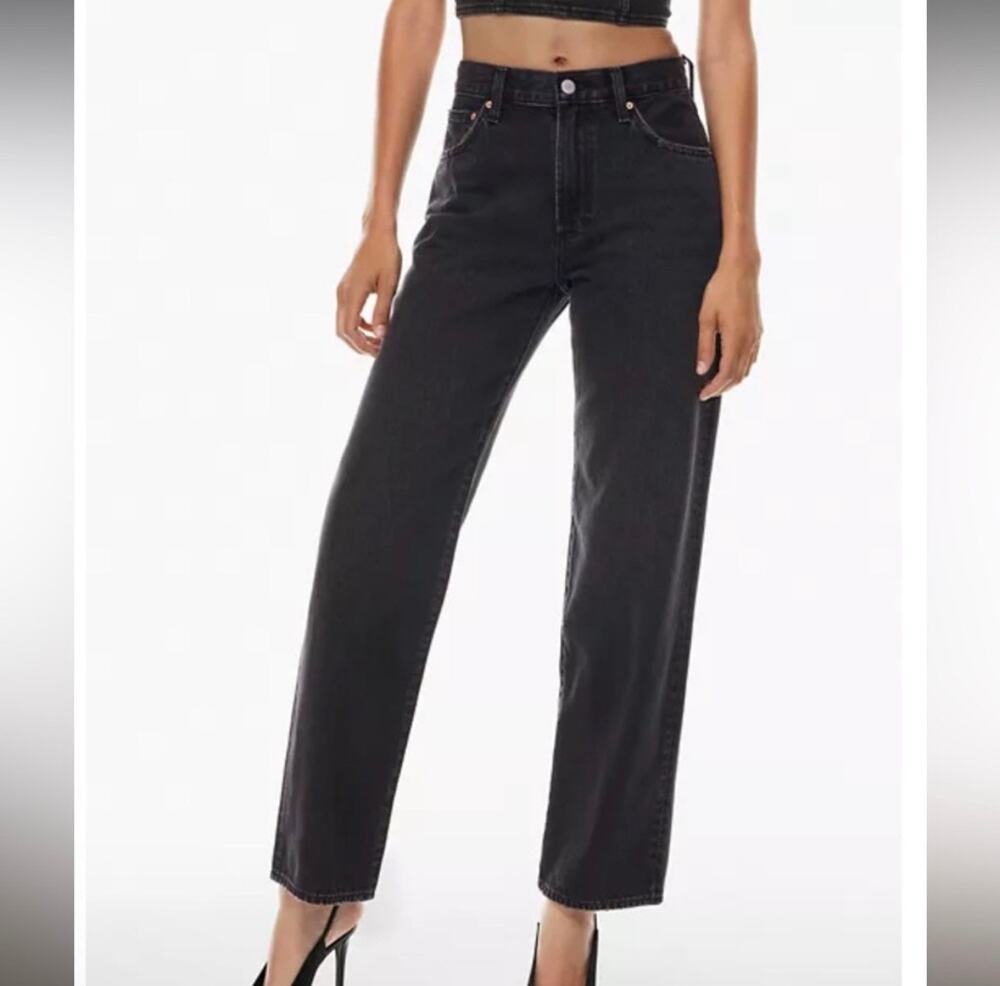 Denim Forum 24 The '90s Marlo Hi-Rise Baggy Gray Black Denim Jean